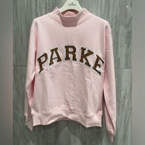 Parke Women's Pink Sweatshirt with Brown Accents